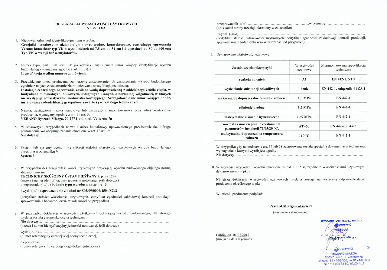 Декларация Канальный нагреватель тип VK certyfikat-ua1.013.0020.270-13